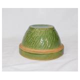 Rare McCoy Asparagus green crock mixing bowl,
