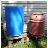 2 poly rain barrels