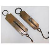 2 Chatillon brass hanging scales