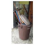 Garage utility items & advertising wooden