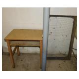Antique wood framed primitive mesh grain sifter -