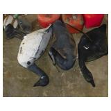3 goose geese decoys