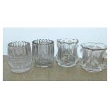 4 antique glass toothpick holders