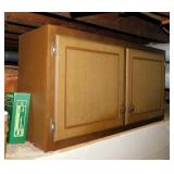 Wooden cabinet w/ double doors, 42" x 12" x 20.5"