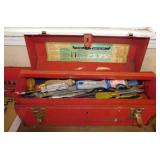 Metal toolbox w/ tray & tools