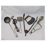 Antique kitchen hand tools: Wire mesh soap saver
