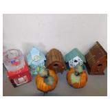 Fall pumpkin dï¿½cor - Glass votive candle holder