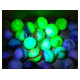 Vintage swirl glass marbles, some Uranium,