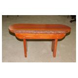 Hand crafted live edge rustic wooden bench by