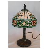 Small stained glass style desk lamp