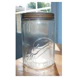 Vintage glass kitchen jars: