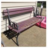 Cast iron & wood park bench