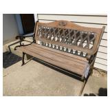 Cast iron & wood park bench