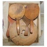 Antique wooden primitive kitchen items: