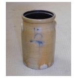 Antique 5 gallon bee sting butter churn crock with