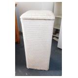 Vintage wicker laundry hamper basket - 3 shelf