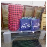 Nice camping sleeping bag - 6 patio porch pillows