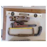 Craftsman wood plane - Ridgid 14" pipe wrench -