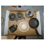Vintage kitchen items: 2 advertising strainers -