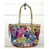 Coach Poppy Pop Graffiti canvas purse,