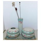 Bibi Japan porcelain dresser set: Hair receiver -