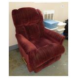 Nice La-Z-Boy recliner, kept covered under a sheet