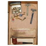 Vintage Briar smoking pipe in box -