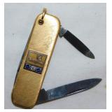 12K yellow gold filled Teepak 2 blade pocket knife