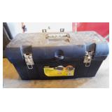 Stanley 24" plastic tool box w/ tray, empty