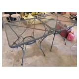 2 metal mesh 30" sq. patio tables - Folding lawn