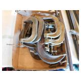 9 C-clamps, 3 to 6"