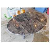 2018 Fashion oval patio table w/ metal legs &