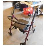 MedLine 350 lb. capacity rollator walker with
