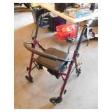 MedLine 350 lb. capacity rollator w/ under seat