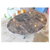 2018 Fashion oval patio table w/ metal legs &