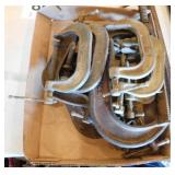 9 C-clamps, 3 to 6"