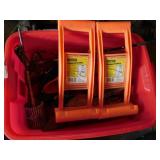 Rubbermaid Tough tote of hand tools & Stanley