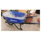 Kobalt metal tub wheelbarrow w/ solid no flat