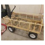 Expanded metal yard garden wagon w/ pneumatic