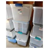 4 storage totes w/ lids: One is Sterilite gasket