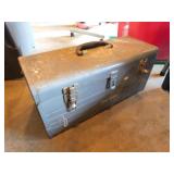 20" Craftsman metal tool box, no tray, some tools