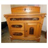 Antique Victorian oak wash stand