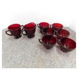 1950's Anchor Hocking Royal Ruby red glassware: 6