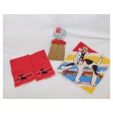 Vintage embroidered Scotty handkerchief - Dog