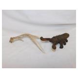 Cast iron boot jack & deer shed