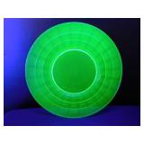 4 Uranium glass plates