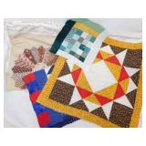 Vintage quilt started pieces - Pot holders -