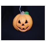 Hand painted ceramic Jack-O-Lantern light