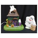 Hand painted ceramic Haunted House light - Blinky