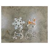4 Christmas window/wall lighted sculptures w/